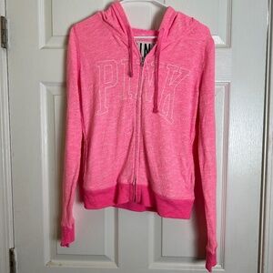 PINK Victoria's Secret Pink Y2K Zip Up Long Sleeve Jacket Women Size S